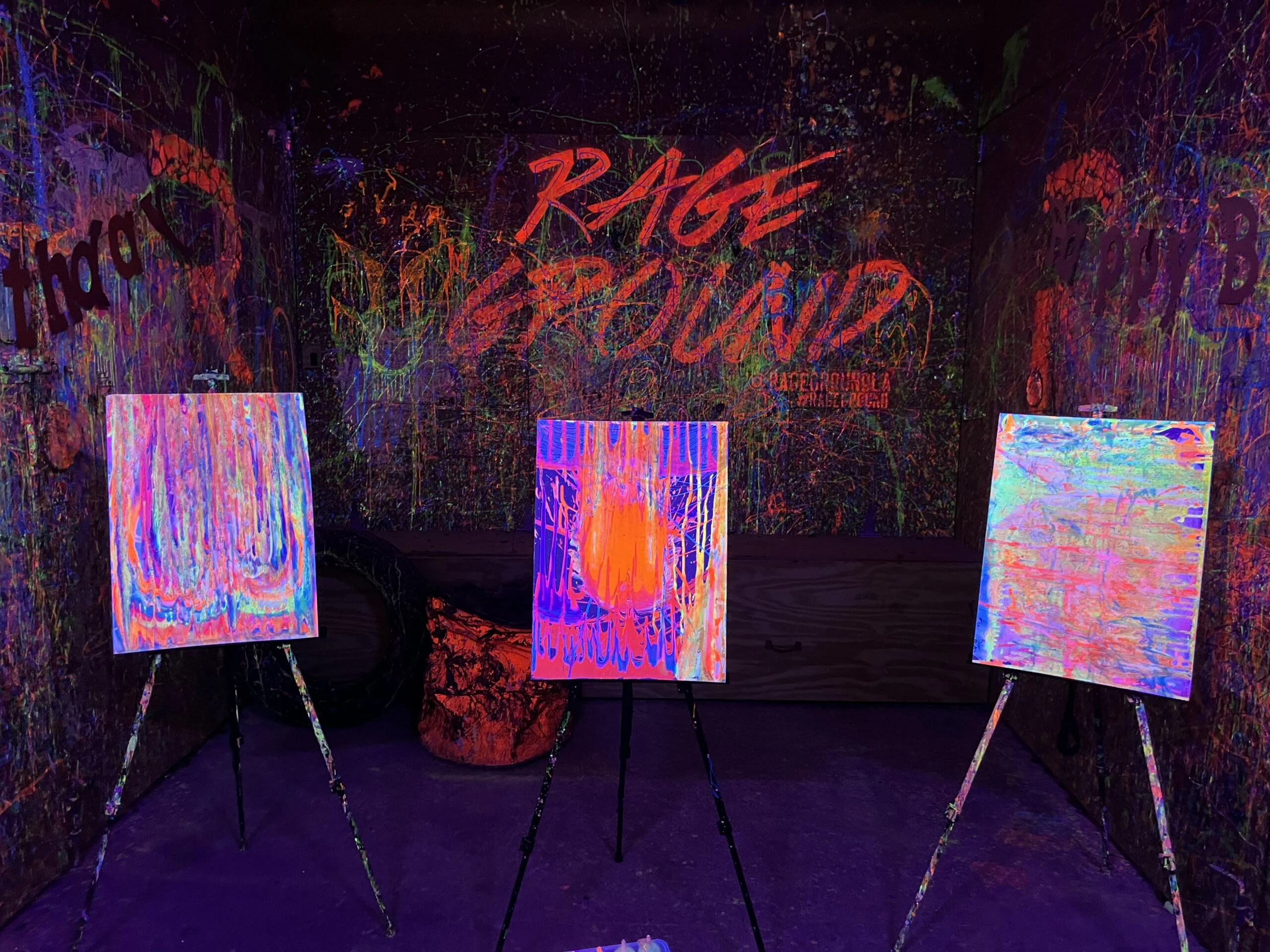Black Light Paint Splatter